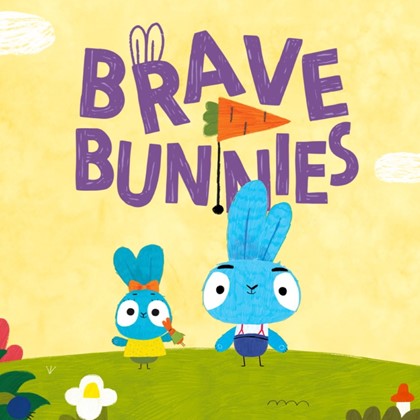 Poster for animation BRAVE BUNNIES. Andrew Sabiston writer for multiple episodes.