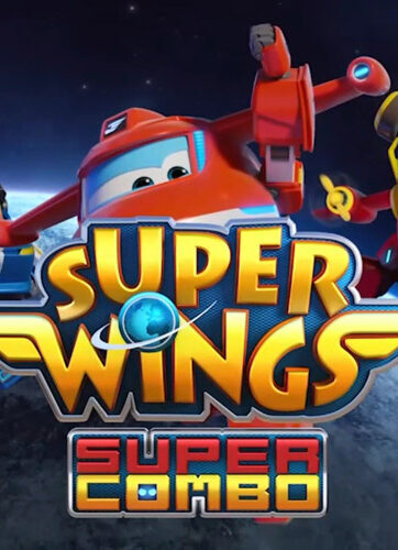 Poster for animation Super Wings Season 9. Andrew Sabiston co-head, writer, co-executive story editor 2023.
